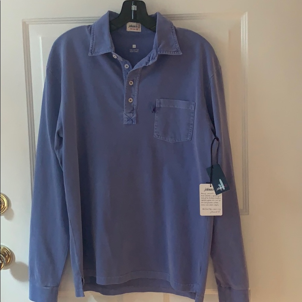 Men’s Johnnie-O blue long sleeved polo.
